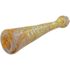 LA Pipes Typhoon Colored Chillum in Amber - 4.5" Borosilicate Glass Hand Pipe for Dry Herbs, USA Made