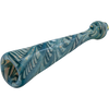LA Pipes Typhoon Colored Chillum hand pipe in aqua, fumed color changing glass, 4.5" length, USA made.
