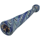 LA Pipes Typhoon Colored Chillum in Blue - 4.5" Borosilicate Glass Pipe for Dry Herbs, USA Made