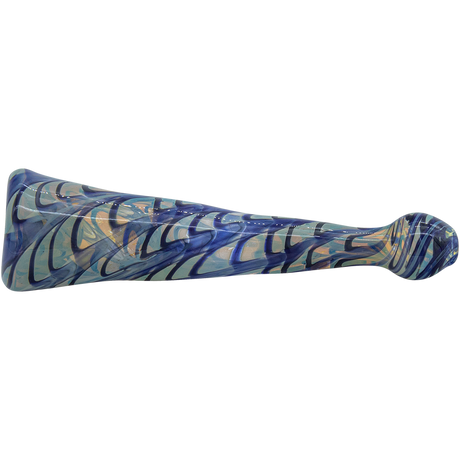 LA Pipes "Typhoon" Colored Chillum - 4.5" Fumed Glass Hand Pipe for Dry Herbs, USA Made