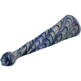 LA Pipes "Typhoon" Colored Chillum for Dry Herbs, 4.5" Borosilicate Glass, Side View