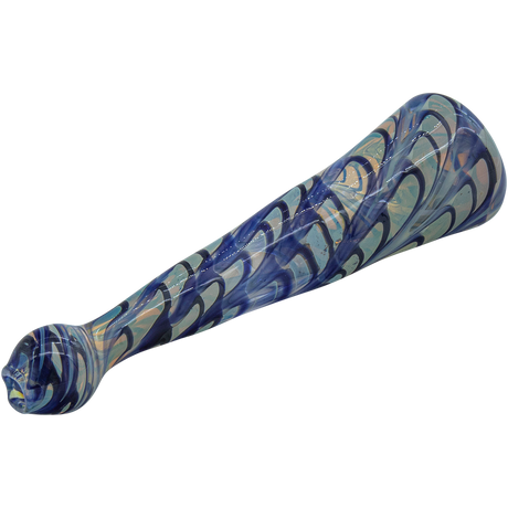 LA Pipes "Typhoon" Colored Chillum for Dry Herbs, 4.5" Borosilicate Glass, Side View