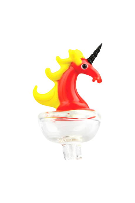 Borosilicate glass "Unicorn" carb cap with directional airflow for dab rigs, 27mm size