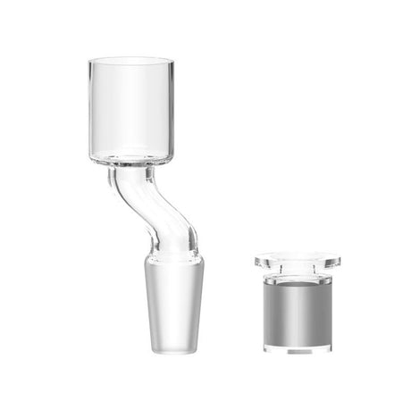 Ispire The Wand Portable eNail Kit with glass banger and induction cup, front view on white background