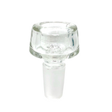 AFM Glass Clear Female Joint Bowl with Deep Chamber - Front View on White Background