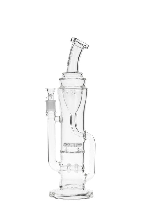 Thick Ass Glass Double UFO Inline to Super Slit Showerhead Klein Recycler