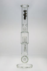 Thick Ass Glass 19" Bong with Inline to Showerhead Percolator, 7mm Thick, Front View