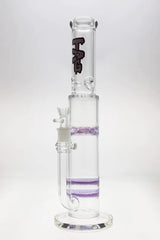 Thick Ass Glass 16" Bong with Double Honeycomb to Turbine Percolators, 7mm Thickness, Front View