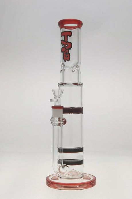Thick Ass Glass 16" Bong with Double Honeycomb to Turbine Percolators, 7mm Thickness, Front View