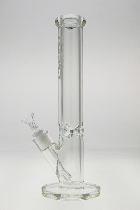 Thick Ass Glass 9MM Straight Tube 14'' Bong, Borosilicate Glass, Front View