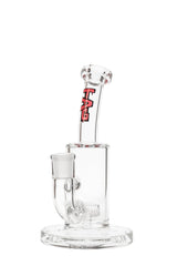 Thick Ass Glass 7" Showerhead Rig for Dab and Flower, Clear with TAG Logo, Front View