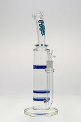 Thick Ass Glass 16'' Bong with Double Honeycomb to Turbine Perc, Front View on White