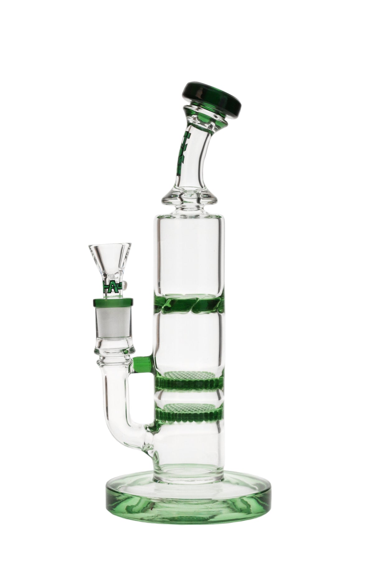 Thick Ass Glass Double Honeycomb with Turbine Percolator
