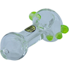 LA Pipes - Thick Glass Spoon Pipe in Green Slime - 4" Borosilicate, Side View