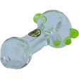 LA Pipes - Thick Glass Spoon Pipe in Green Slime - 4" Borosilicate, Side View