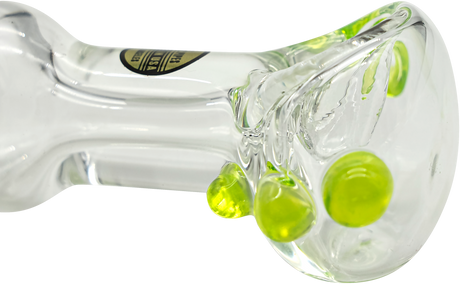 LA Pipes Thick Glass Spoon Pipe in Assorted Colors - Close-up Side View