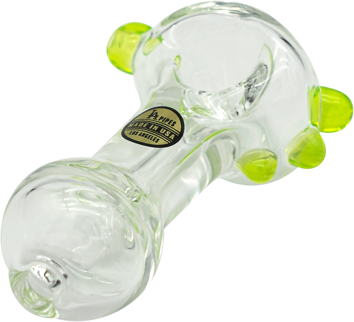 LA Pipes Thick Glass Spoon Pipe in Assorted Colors - 4" Borosilicate - Top View