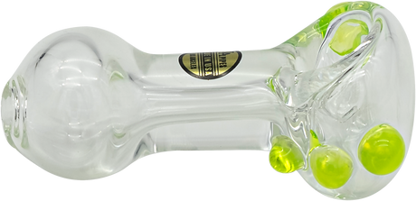 LA Pipes Thick Glass Spoon Pipe in Assorted Colors with Borosilicate Design, Top View