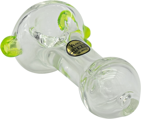 LA Pipes Thick Glass Spoon Pipe, 4" Borosilicate, Assorted Colors, Side View