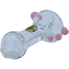 LA Pipes Thick Glass Spoon Pipe in Pink Cadillac, 4" Borosilicate Glass, Top View