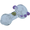 LA Pipes Thick Glass Spoon Pipe in Purple Slime, 4" Borosilicate, Angled Side View