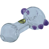 LA Pipes Thick Glass Spoon Pipe in Wisteria, 4" Borosilicate with Side View