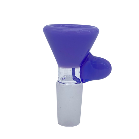 MAV Glass Thick Handle Bowl in Purple 14mm, Front View on White Background