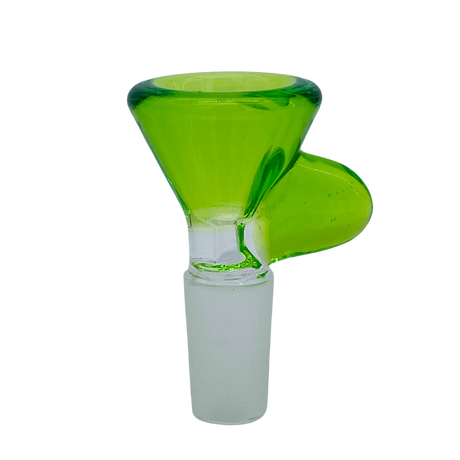 MAV Glass Thick Handle Bowl in Lime Green 14mm, Front View on White Background