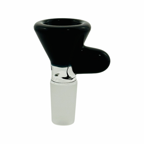 MAV Glass Thick Handle Bowl in Black 14mm, Front View on White Background