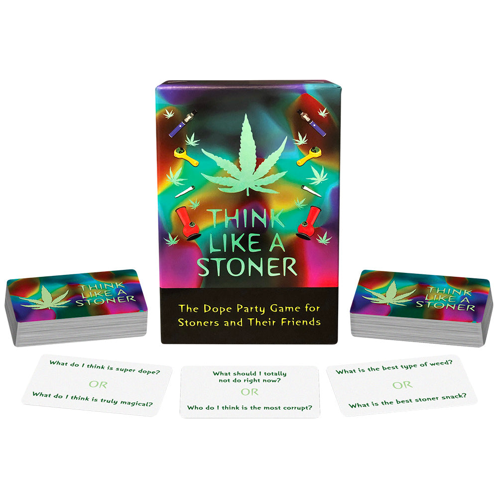 Think Like A Stoner Game set with colorful box and cards displayed