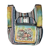 Threadheads Himalayan Hemp Capybara Patchwork Shoulder Bag | 15" x 14"