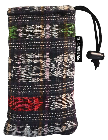 ThreadHeads Padded Pouch in Assorted Colors with Drawstring Closure - Side View