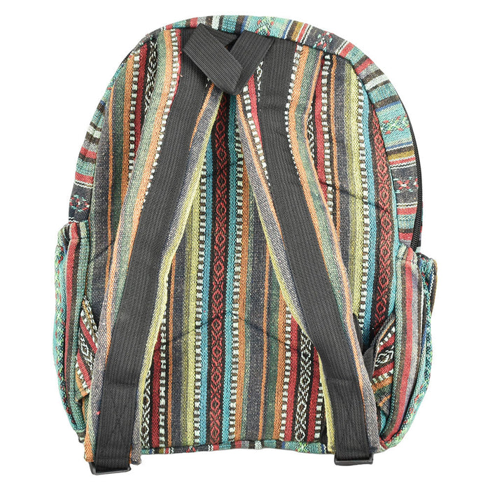 Threadheads Hemp Green Striped Backpack