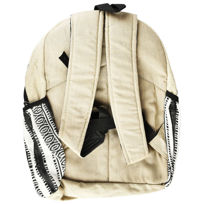 ThreadHeads Himalayan Hemp Black & White Backpack | 11"x16"