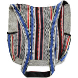 ThreadHeads Multi-Pattern Hemp Zippered Shoulder Bag in Assorted Colors, Front View