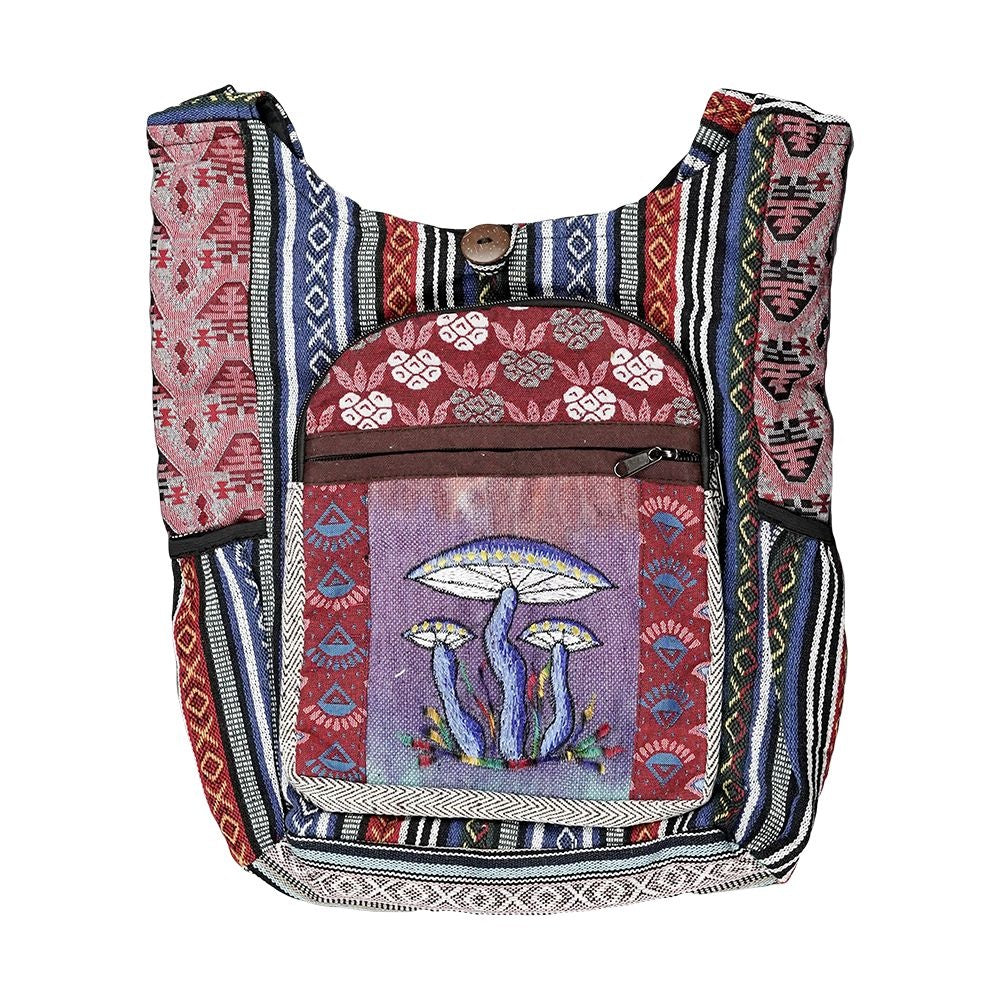 Threadheads Mushroom Aztec Patchwork Shoulder Bag | 15" x 14"