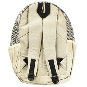 ThreadHeads Southwestern Backpack rear view showing adjustable straps and hemp material