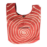 ThreadHeads Spiral Shoulder Bag in assorted colors with zippered pocket, front view on white background