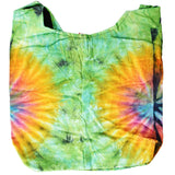 Colorful ThreadHeads Tree of Life Tie-Dye Sling Bag, 14" x 14", front view on white background