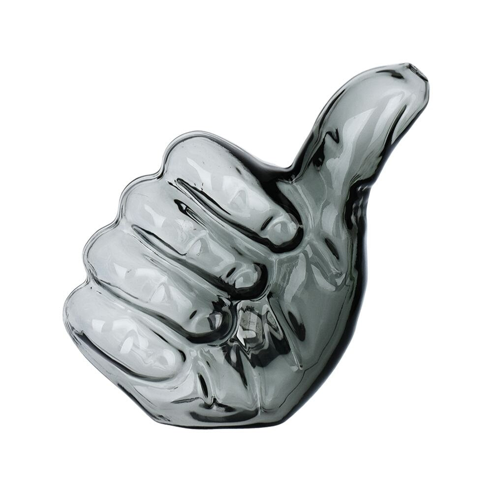 Thumbs Up Glass Hand Pipe | 4" | Assorted Colors | 3ct Bundle