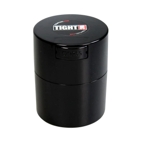 Tightvac Solid Black Airtight Storage Container, 3.75" Compact Design, Front View