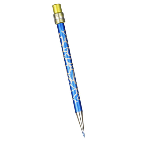 Blue Titanium Crackle Pencil Dabber for Concentrates, 4.75" Heavy Wall, 5 Pack