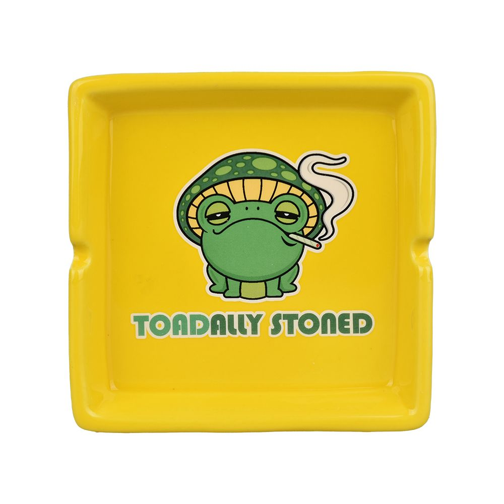 Toadally Stoned Ceramic Ashtray | 4.7" x 4.7"