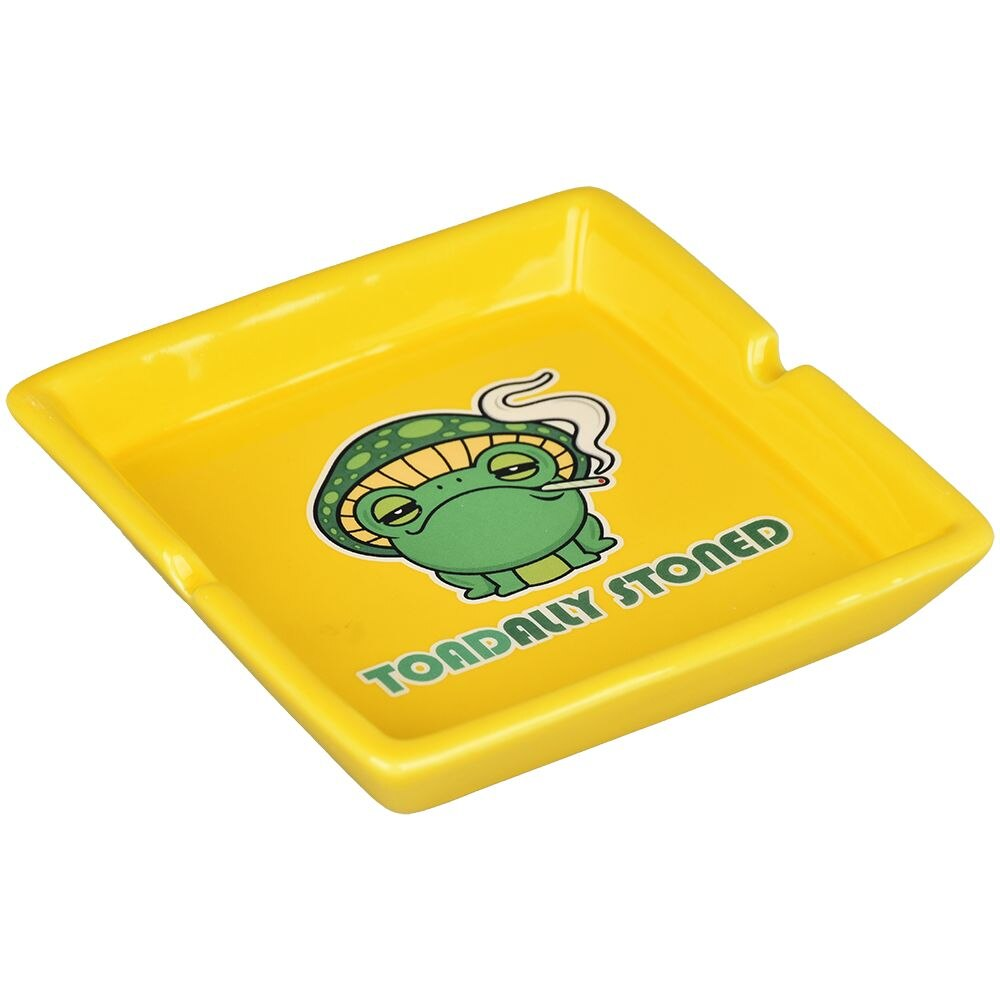 Toadally Stoned Ceramic Ashtray | 4.7" x 4.7"