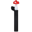 Toadstool Puffco Pivot glass attachment, 2.2 inch red mushroom mouthpiece in borosilicate glass
