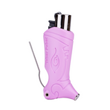 Toker Poker Clipper in pink with poker and tamper, front view on white background
