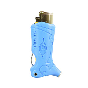 Toker Poker Lighter Sleeve in blue for Clipper lighters, 25 pack, front view on white background