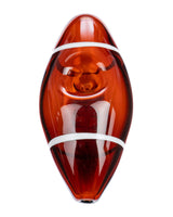 Amber Touchdown Glass Steamroller by Valiant Distribution, Portable 4" Length, Front View