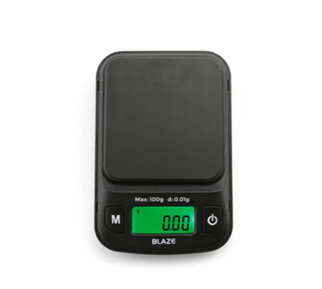 Tru Weigh Digital Pocket Scale - Blaze Model, 100g x 0.01g Accuracy, Black, Front View