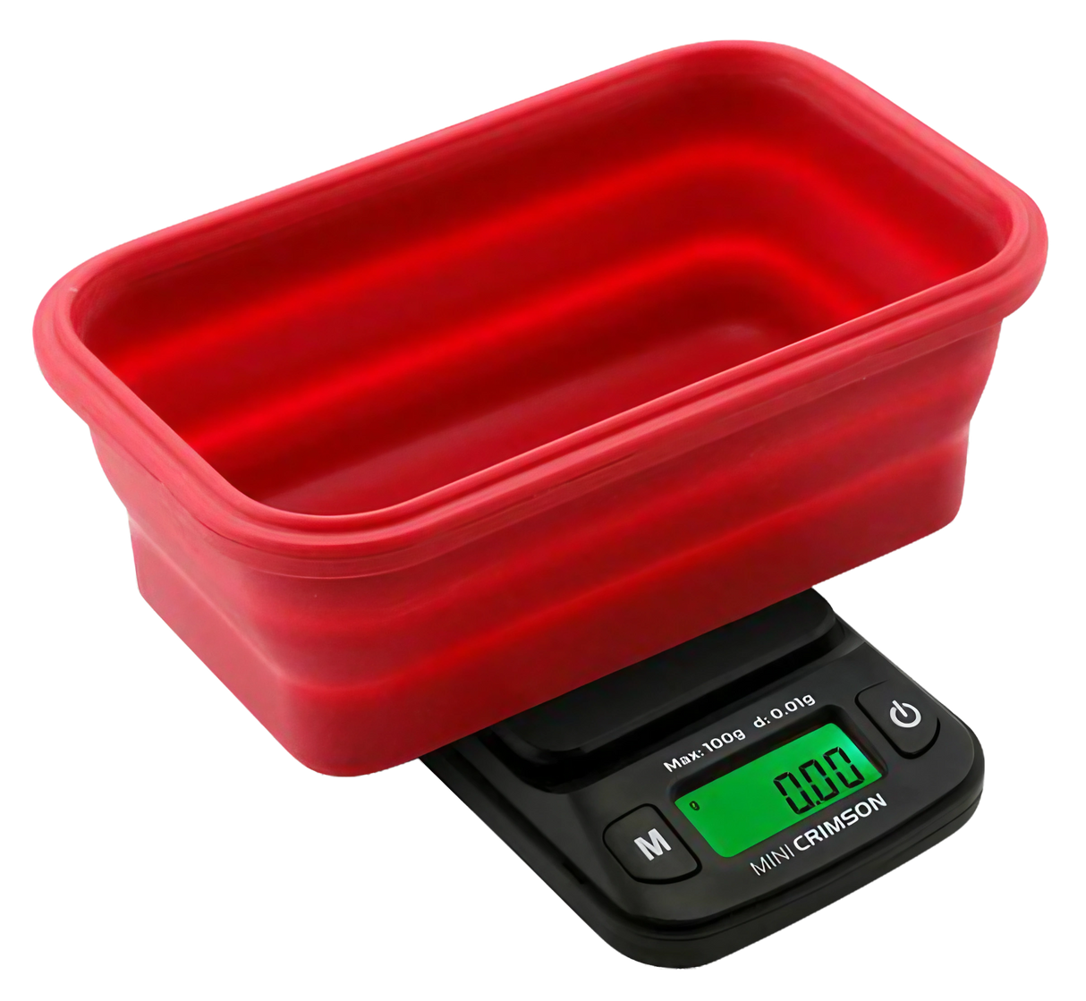Truweigh Mini Crimson Collapsible Bowl Scale - 100g x 0.01g